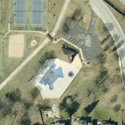 Volleyball Court, Springfield, MO — aerial view