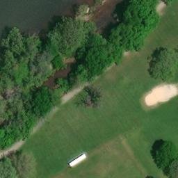 Sand Volleyball Court, Radford, VA — aerial view