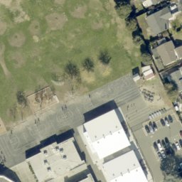 Sand Volleyball Court, Morgan Hill, CA — aerial view