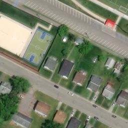 Sand Volleyball Court, Radford, VA — aerial view