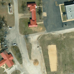 Sand Volleyball Court, Mountain Grove, MO — aerial view