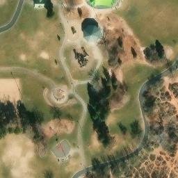 Sand Volleyball Court, St. George, UT — aerial view