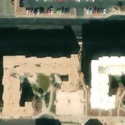 Sand Volleyball Court, St. George, UT — aerial view