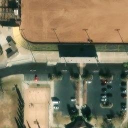 Sand Volleyball Court, St. George, UT — aerial view