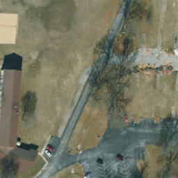 Sand Volleyball Court, Joplin, MO — aerial view