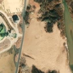 Sand Volleyball Court, St. George, UT — aerial view
