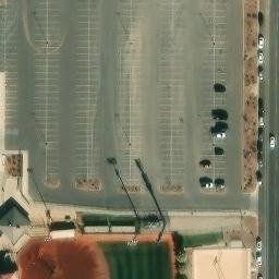 Sand Volleyball Court, St. George, UT — aerial view