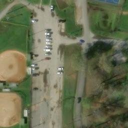 Sand Volleyball Court, Paducah, KY — aerial view