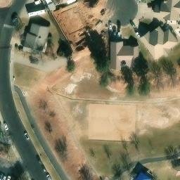 Sand Volleyball Court, St. George, UT — aerial view