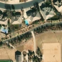 Sand Volleyball Court, St. George, UT — aerial view