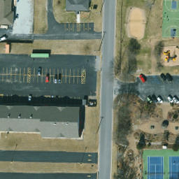 Sand Volleyball Court, Nixa, MO — aerial view
