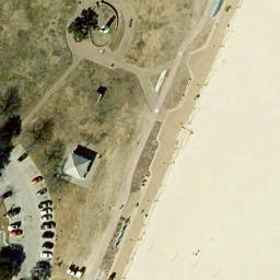 Sand Volleyball Court, Hampton, VA — aerial view