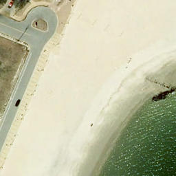 Sand Volleyball Court, Hampton, VA — aerial view