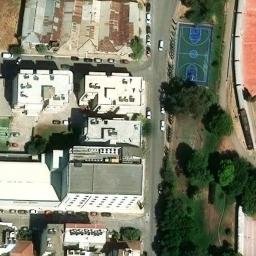 Ανοιχτό γήπεδο βόλεϋ — aerial view