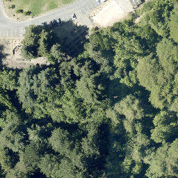 Sand Volleyball Court, Pasatiempo, CA — aerial view