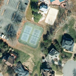 Sand Volleyball Court, VA — aerial view