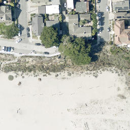 Sand Volleyball Court, Twin Lakes, CA — aerial view