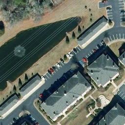 Sand Volleyball Court, Carrollton, VA — aerial view