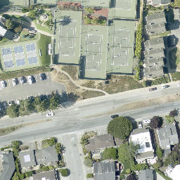 Sand Volleyball Court, La Selva Beach, CA — aerial view