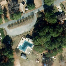 Sand Volleyball Court, Carrollton, VA — aerial view