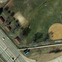 Sand Volleyball Court, Norfolk, VA — aerial view