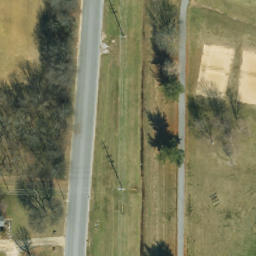 Sand Volleyball Court, Sikeston, MO — aerial view