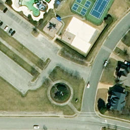 Sand Volleyball Court, Suffolk, VA — aerial view