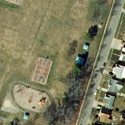 Sand Volleyball Court, Norfolk, VA — aerial view