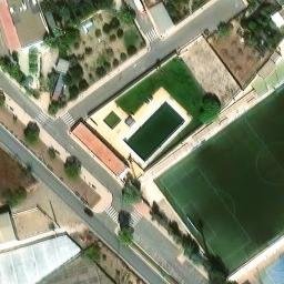 Sand Volleyball Court — aerial view