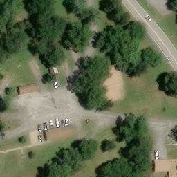 Sand Volleyball Court, OK — aerial view