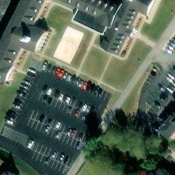 Sand Volleyball Court, Williamsburg, KY — aerial view