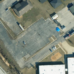 Sand Volleyball Court, West Plains, MO — aerial view