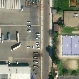 Sand Volleyball Court, Calwa, CA — aerial view