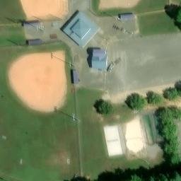 Sand Volleyball Court, KY — aerial view