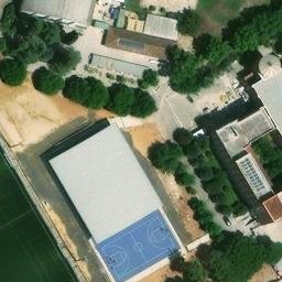 Sand Volleyball Court — aerial view