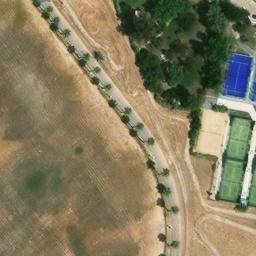 Sand Volleyball Court — aerial view