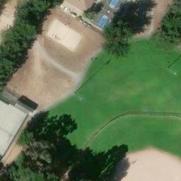 Sand Volleyball Court, Marina, CA — aerial view