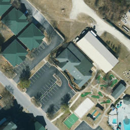 Volleyball Court, Branson, MO — aerial view