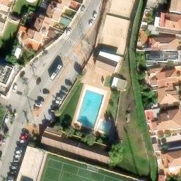 Volleyball Court near Alhaurín de la Torre — aerial view