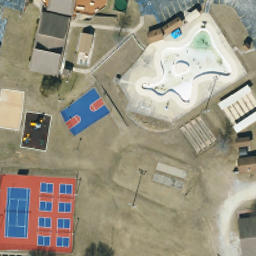 Volleyball Court, Branson, MO — aerial view
