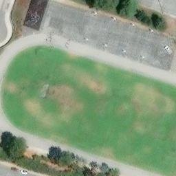 Sand Volleyball Court, Pacific Grove, CA — aerial view