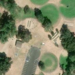Sand Volleyball Court, Spreckels, CA — aerial view