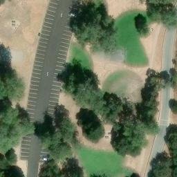 Volleyball Court, CA — aerial view