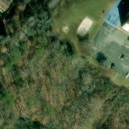 Sand Volleyball Court, Cumberland Gap, TN — aerial view