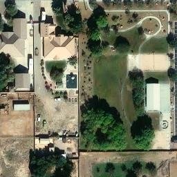 Sand Volleyball Court, Moapa Valley, NV — aerial view