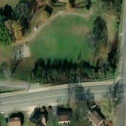 Grass Volleyball Court, Clarksville, TN — aerial view