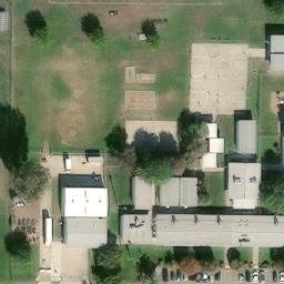 Sand Volleyball Court, Cutler, CA — aerial view