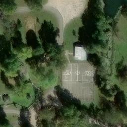 Sand Volleyball Court, Sulphur Springs, AR — aerial view