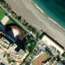 Sand Volleyball Court — aerial view