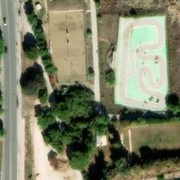 Sand Volleyball Court — aerial view